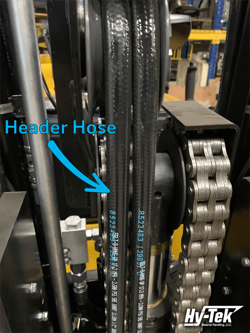Header Hose on a forklift